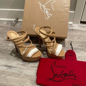 Louboutin Cleissimo Alta 150 kid nude BRAND NEW